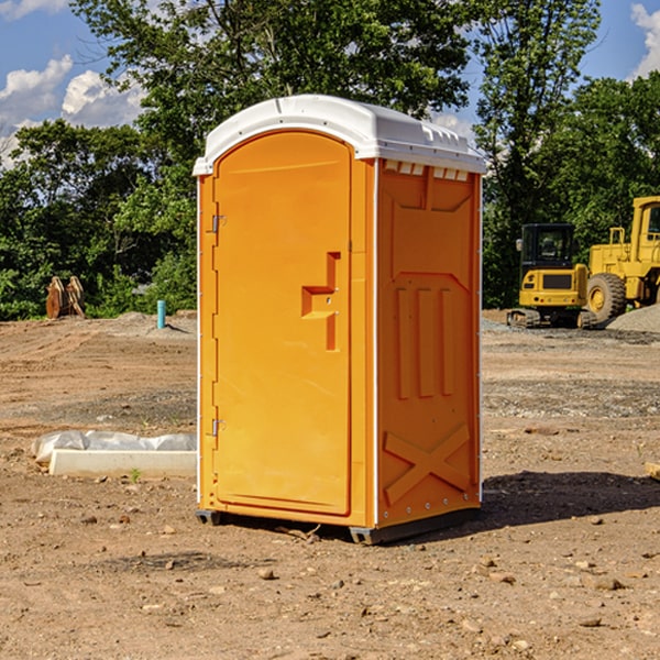 how often are the porta potties cleaned and serviced during a rental period in Creel